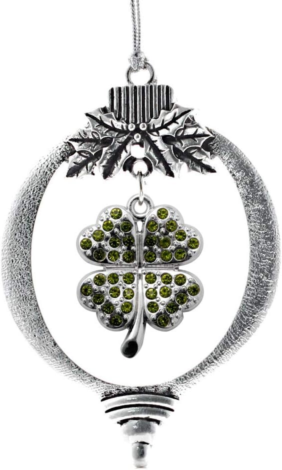 Inspired Silver - Four Leaf Clover - Silver Christmas Ornament - Unique Charm Christmas Tree Ornament - Holiday Hanging Decoration