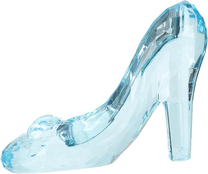 TOPPERFUN Delicate Crystal High Heels Mini Doll Shoe Ornament for Boy Girl Room Decor Charming Decorative Accessory for DIY Dollhouses and Miniature Landscapes Blue