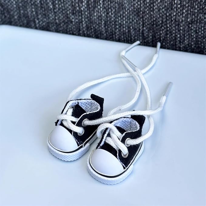 Compatible with Labubu Doll Shoes for 17cm Doll,Shoes Used for Labubu Accessories (F-Black)