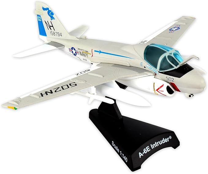 Daron Worldwide Trading Postage Stamp A-6 Intruder Va-52 Knightriders 1/14 Airplane Model