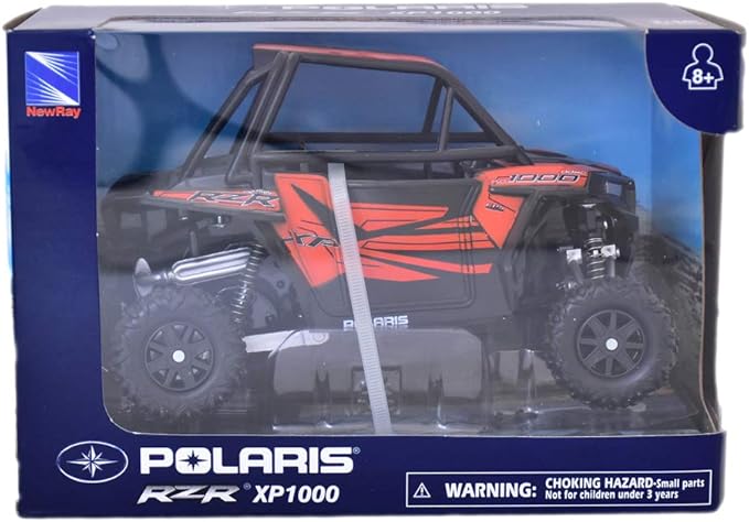 Newray Polaris RZR XP 1000 Bike ATV Dirt Rider 1/18 Scale Pre-Built Model Vehicle Orange
