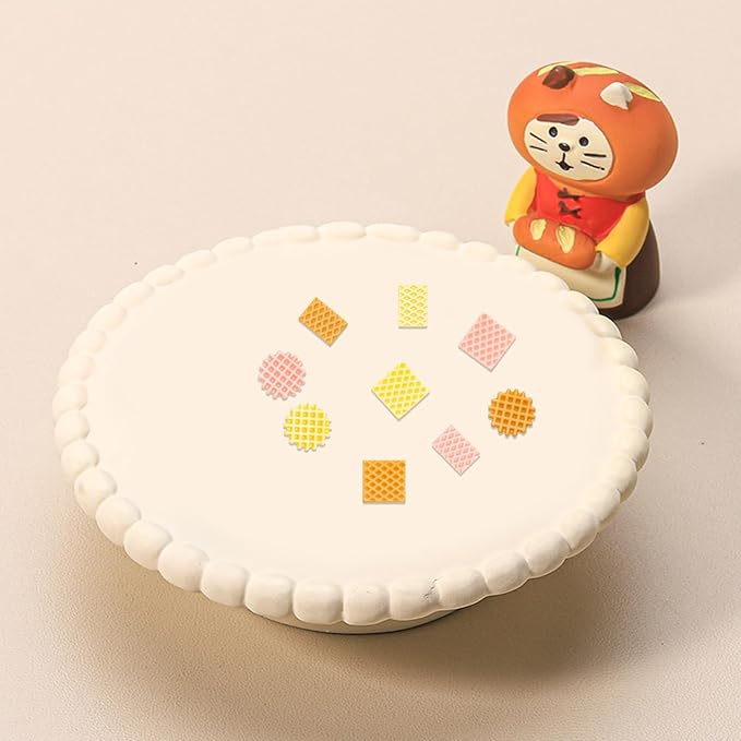 100 Pieces Mini Cookies for Dollhouse Miniatures Mini Food for Crafts Tiny Resin Things for Dollhouse Mini Kitchen Micro Landscaping Decoration