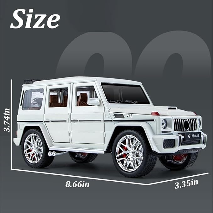 EROCK 1/24 Die-Cast Car Model Collectible Benz G63 AMG Model Car with Lights and Sound, Alloy Pull Back Toy car Toy Vehicle for Adult Boys Girls Gift