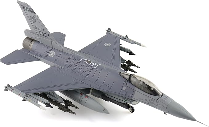 Hobby Master | 1:72 Scale Diecast Military Aircraft Replica | F-16V Fighting Falcon 6637, 22 TFG, ROCAF (w/6 x GBU-12) | Model HA38057