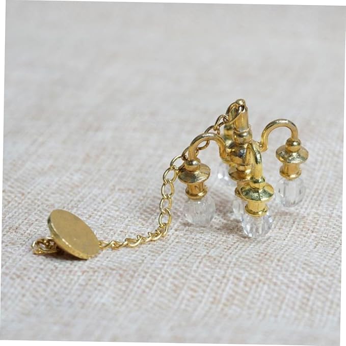 Boys and Girls-Friendly Mini Chandelier Ornaments 1:12 Scale Playing House Toy DIY Accessories