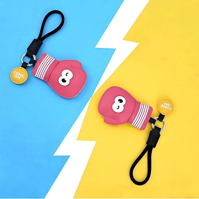 MemeChic Table Tennis Paddle Keychain ，Mini PU Leather Ping Pong Bag Racket Bag Backpack Charm & Car Keychain Holder, Unique Sporty Keychains Gift for Men Women