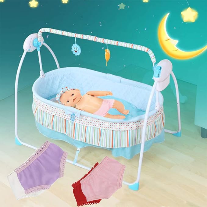 DC-BEAUTIFUL 16 Pcs Baby Doll Diapers Underwear Set Fits 14 Inch to 18 Inch Dolls, 16 Different Doll Underwear Set for Infant Baby Dolls