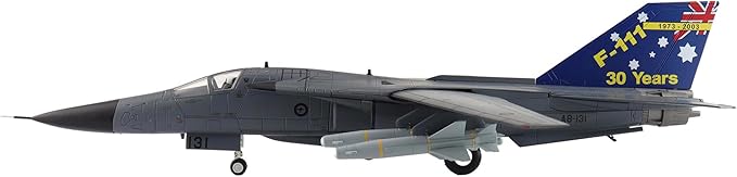 Hobby Master | 1:72 Scale Diecast Military Aircraft Replica | F-111C Pig A8-131, Raaf 1973-2003" (with 4 x AGM-142) | Model HA3033