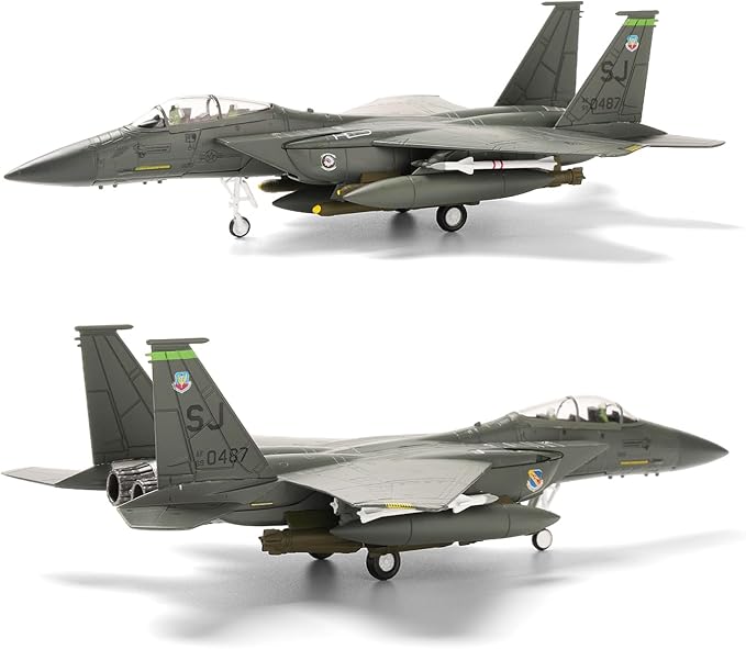 1:100 Scale F-15E Eagle Metal Fighter Jet Model Military Die-cast Aircraft Models for Collection or Gift