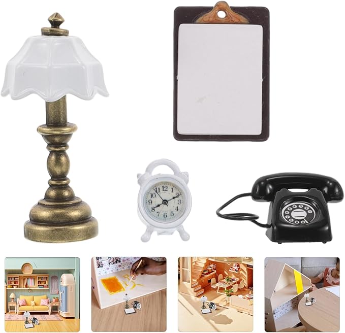 VOSAREA 1set Miniature Dollhouse Supplies Kit Miniature House Models Decorations Creative Dollhouse Accessories for Skill Development and Unique Home Decor