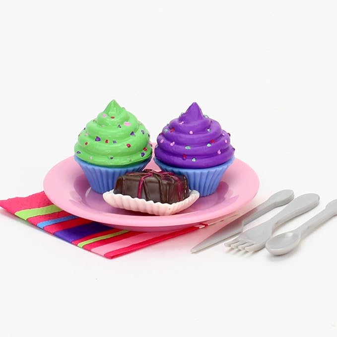 Sophia's 47 Piece Serving Set with Delicious Desserts for 18'' Dolls, Multicolor