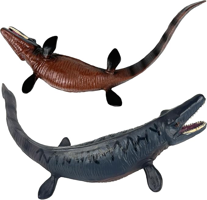 SmilerSmile 9" Solid Sea Animals Educational Toys, Simulation Ocean Shark Sea Creature Toy for Toddlers Kids (Tylosaurus)