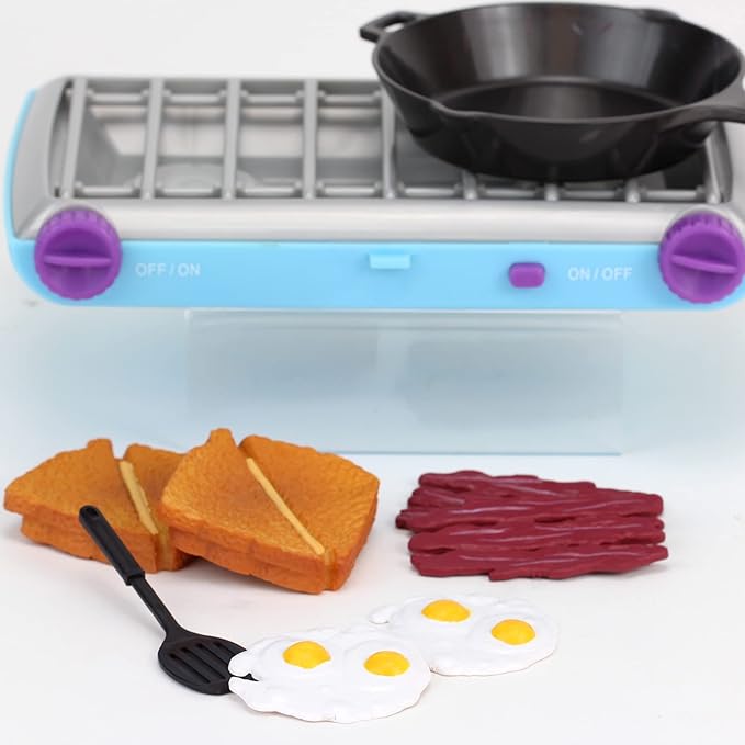 Sophia's 9 Piece Camp Stove and Food Set for 18" Dolls, Multicolor