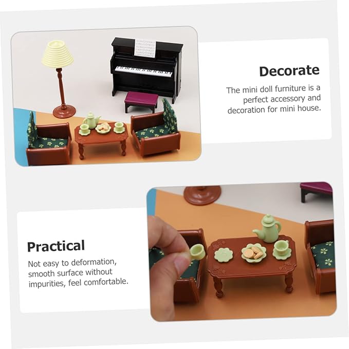 1set Miniature Dollhouse Furniture of Wear-Resistant Miniature Models for Home Projects