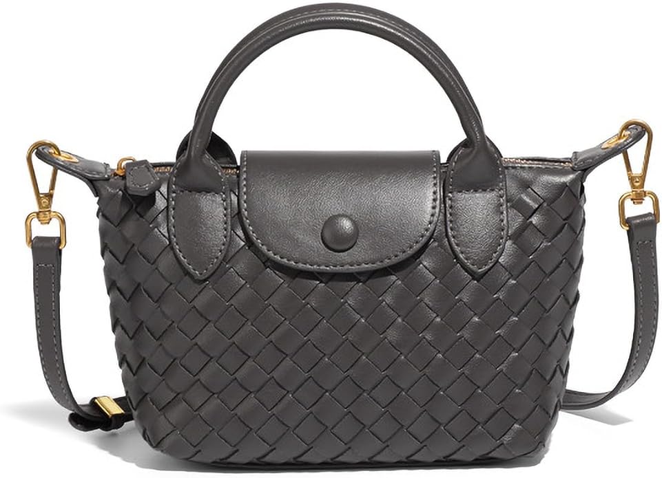 Mini Small Size Braided Luxury Leather Women's top Handle Handbag Fashion Travel Daily Satchel