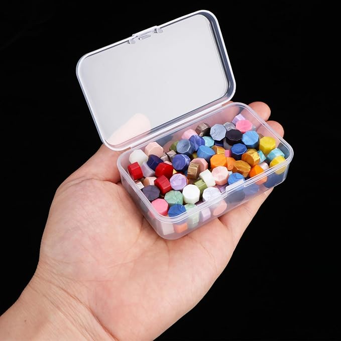 10PCS Small Clear Plastic Beads Storage Containers Box Transparent Boxes with Hinged Lid for Small Items, Jewellery, Crafts Accessories