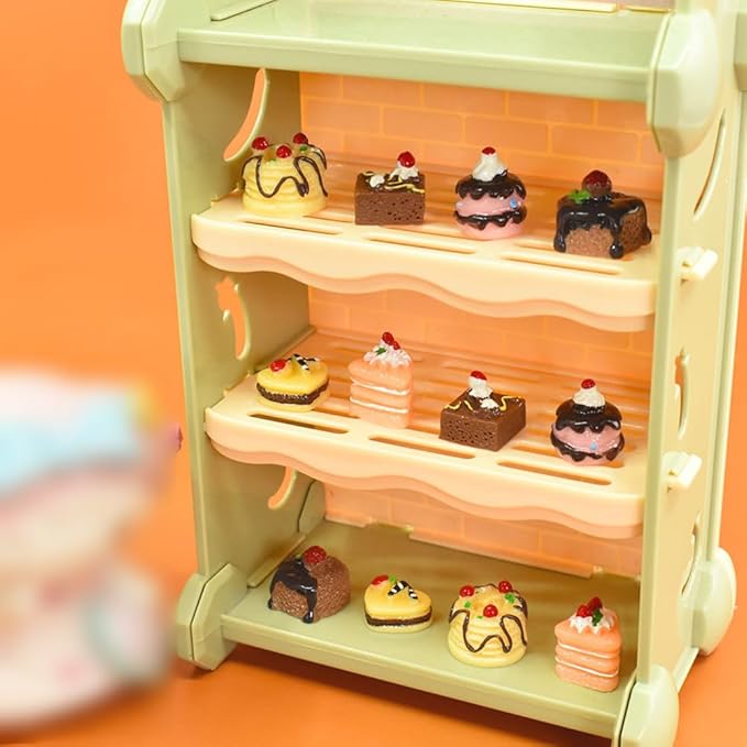 24 Pcs Miniature Dollhouse Food Set Small Resin Coffee Mugs Plates Mini Cake Desserts Tiny Doll House Coffee Cups Dollhouse Kitchen Decorations for Adults Teenagers