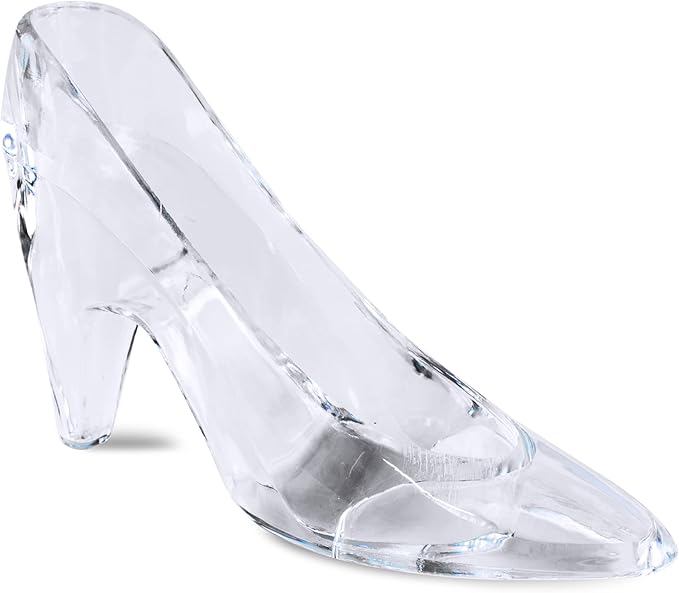 Super Z Outlet Plastic Mini Cinderella Princess Inspired Slipper High Heel Shoe Party Decoration for Weddings, Birthday Party, Table Serving, Candy & Other Event Favors (8)