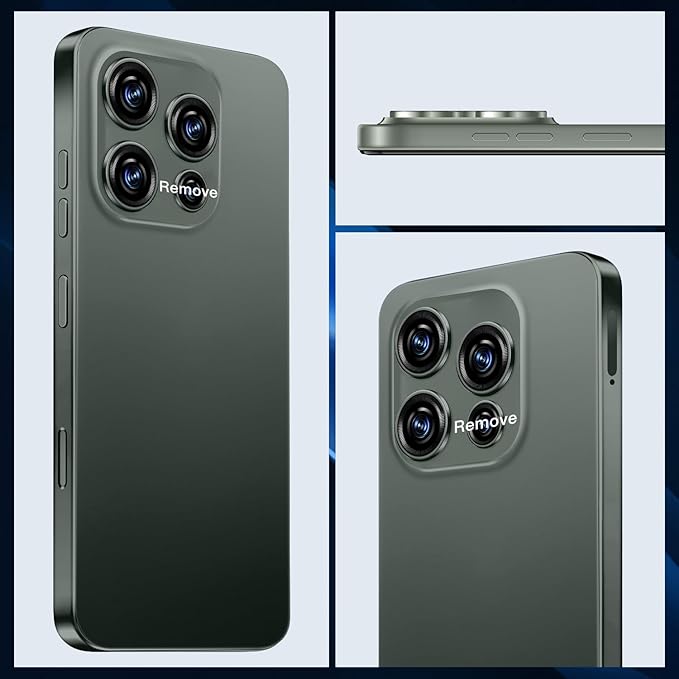 JQAKP 16PROMA X 5G Phone,Smartphone Unlocked Cell Phone 16GB+512GB/6.99“ HD Screen Display/68MP+108MP Camera/7000 mAh, Dual SIM Card/Face Unlock/Fingerprint Button Unlock (Dark Green)