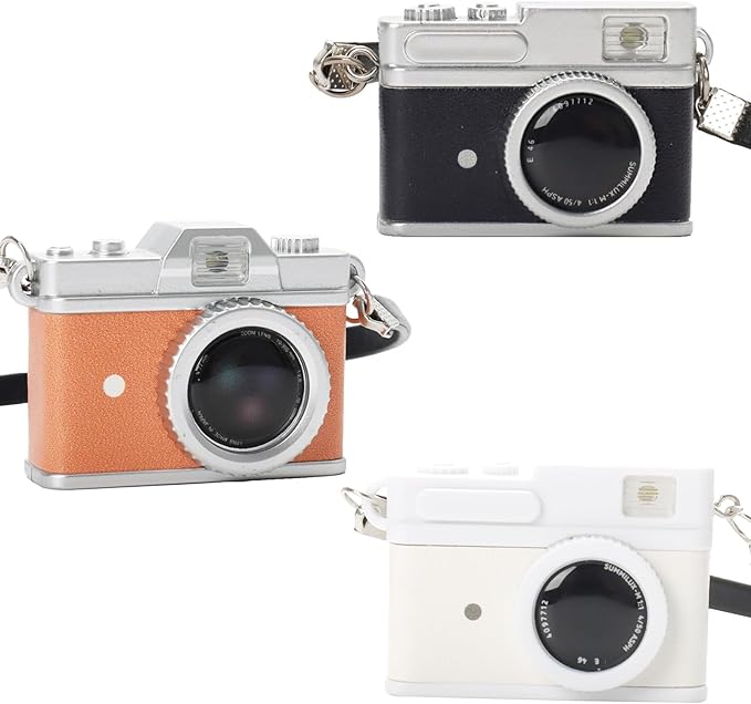 3 Pcs 1:4 Scale Colorful Miniature Camera Mini Camera Ornaments Miniature SLR Camera Prop Mini Decoration Accessories Photography Props