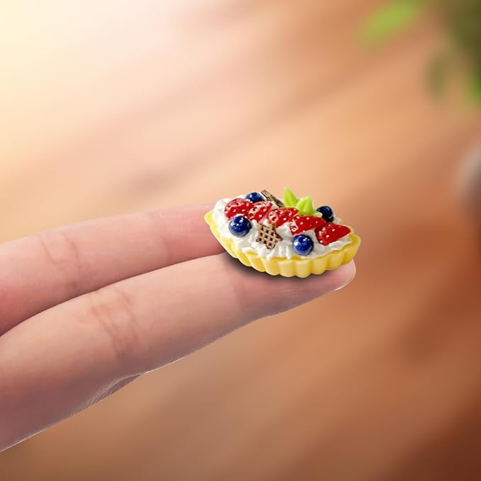 2Pcs Mini Egg Tart Trays Shape Silicone Molds Tiny Things Clay Molds for DIY Micro Resin Dollhouse Kitchen Miniatures Landscape Decor