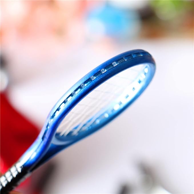 BOGEEL House Tennis Model Set Simulation Sports Goods Outdoor Miniature Model Include 1x Tennis 1x Racket,Plastic