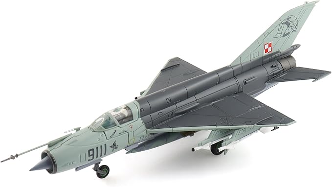 Hobby Master | 1:72 Scale Diecast Military Aircraft Replica | MIG-21MF Polish Air Force 9111, 3 ELT, Poznan-Kresiny, Poland, 2002 | Model HA0115
