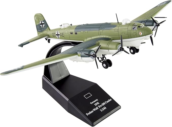 HANGHANG 1/144 FW-200 Condor Fighter Plane Metal Fighter Military Model Diecast Plane Model for Collection or Gift