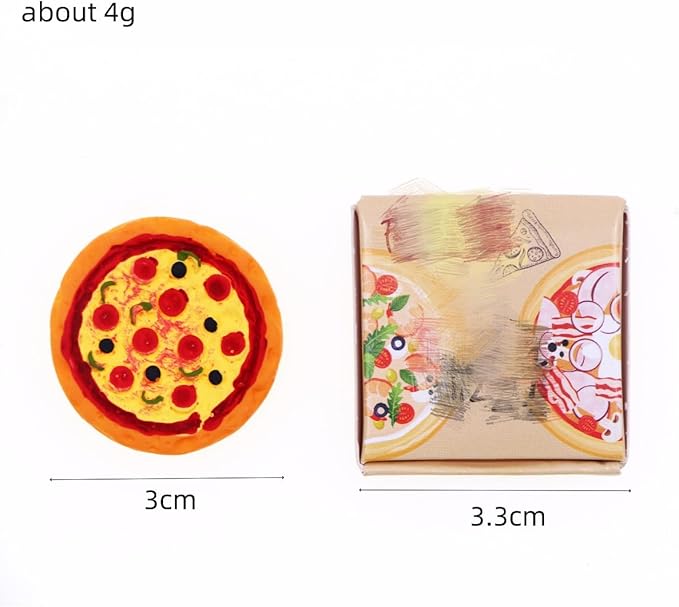 Miniature Pizza Box Set, 1:6 and 1:12 Scale, Dollhouse Food Accessories, Detailed Pizza Box with Printed Graphics Doll Pepperoni Pizza and Authentic Style Pizza Box.Girl Dolls Kitchens & Furniture