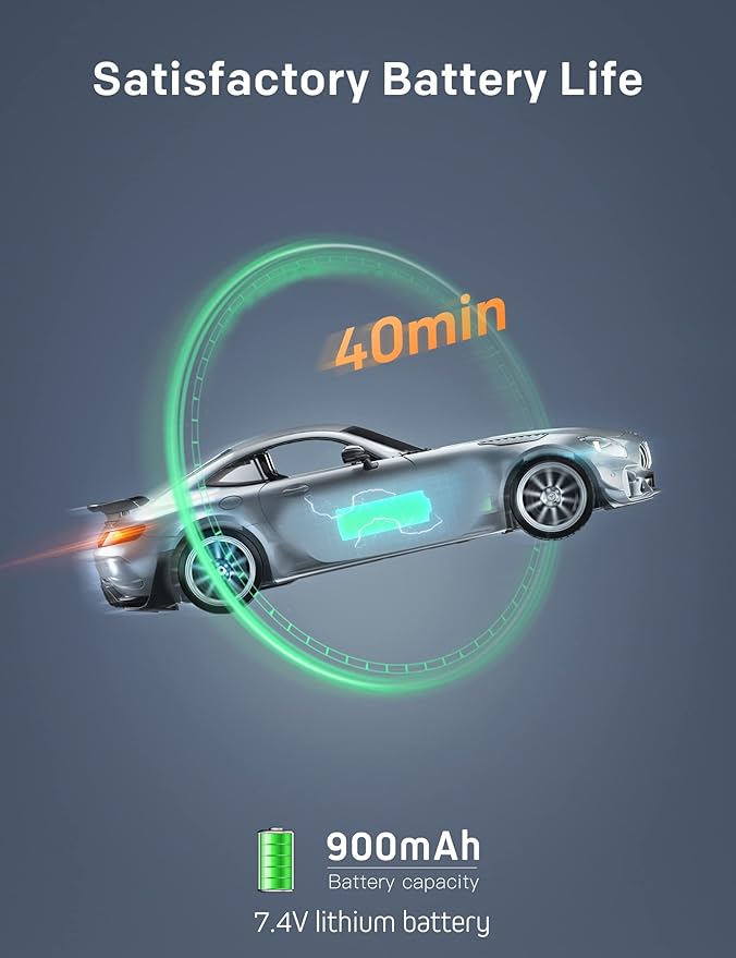 MIEBELY Remote Control Car, Mercedes Benz 1/12 Scale Official Authorized GT R Pro Rc Cars 7.4V 900mAh Rechargeable Battery 2.4Ghz Rc Drift Cars W/LED Toy Car Birthday Gift for Boys Kids Adults Age 6+