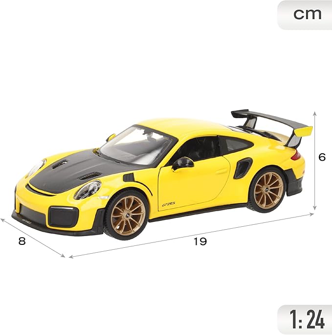 Maisto 1:24 Scale Special Edition 2018 Porsche 911 GT2 RS Diecast Vehicle - Yellow/Black