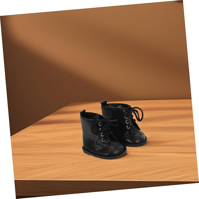 HANABASS 2 Pairs 18 Inch Doll High Top Boots Shoes Girls Pu Leather Fashion Clothing Accessories for Dollhouse Dress up Play