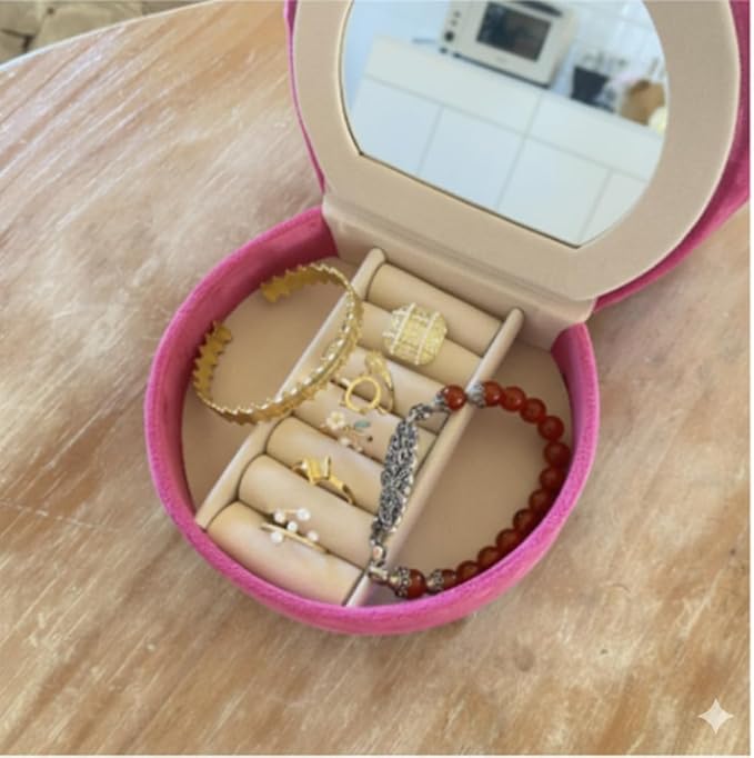 CONCISE Adult Dollhouse Furniture 1/6 1/12 Scale Miniature Velvet Sofa Hidden Jewelry Box for Women 14+ Collectors Ring Earring Necklace Bracelet Trinket Keepsake Storage Diorama Model Kit Display