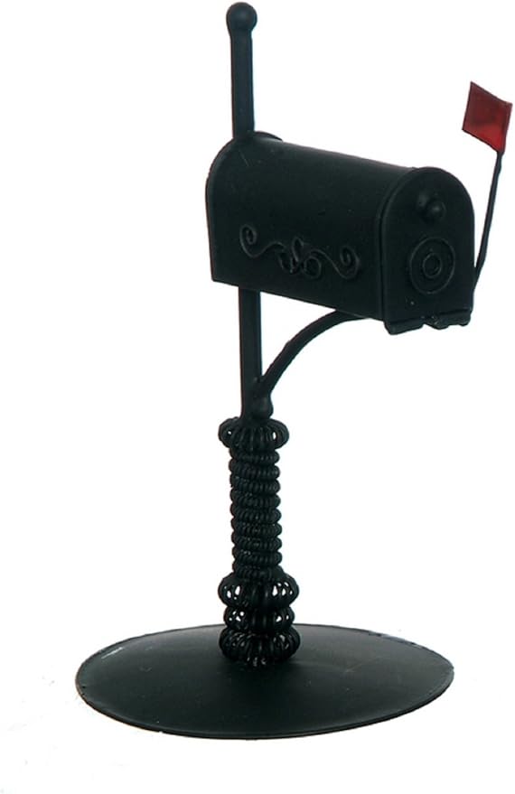 Dollhouse Miniature Mailbox, Black