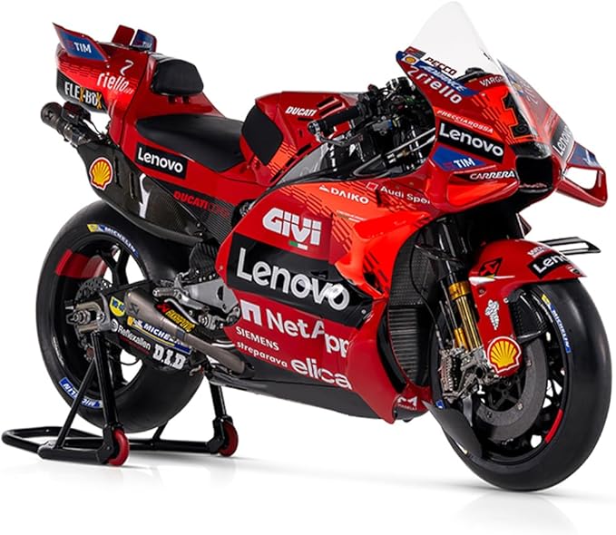 Bburago 1/18 Scale 36396 - Ducati Desmosedici GP23 Motorcycle Moto GP - #1 F. Bagnaia