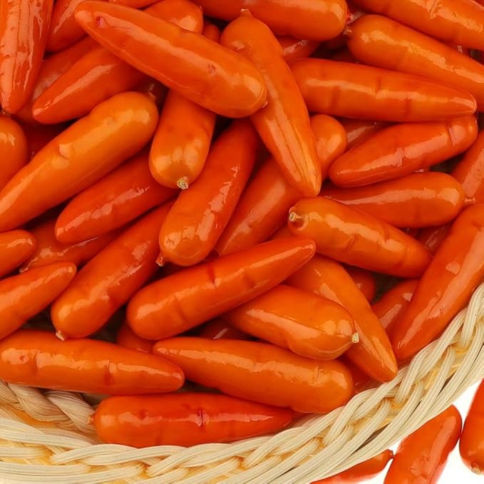Gresorth 30 PCS MINI Size Artificial Carrot Fake Vegetable Home Kitchen Decoration