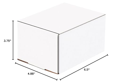 Box USA BMLR4 6 1/2"L x 4 7/8"W x 3 3/4"H, White (Pack of 50)