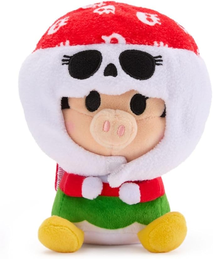 Disney Store Official Mini Mix-Its Plushies – Clarabelle Cow - Cute Stuffed Animals - Mix & Match Detachable Hats - Hook and Loop Strap - Plush Toys for Kids and Collectors, 7 Inch
