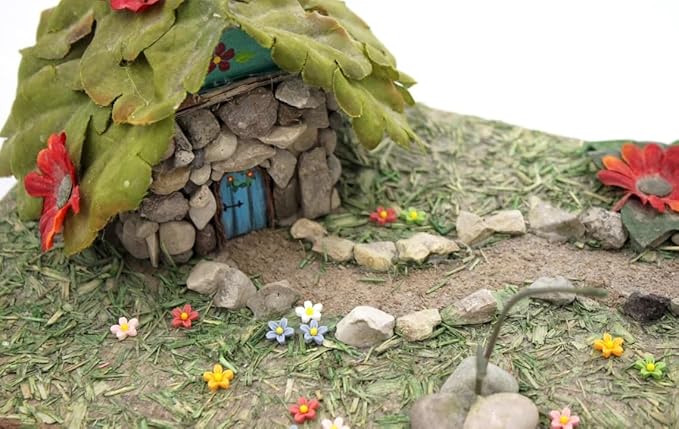 Micro Resin Daisy Blooms, Dollhouse Miniature Polyresin Flowers, Terrarium Fairy Garden Dollhouse, Terrarium, Zen Garden, Fairy Garden (50 PCS)