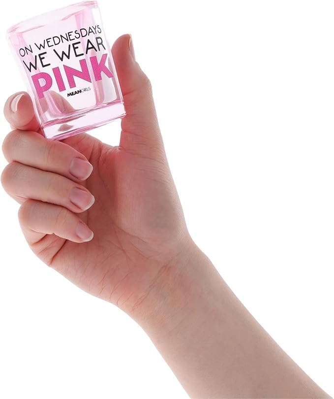 Silver Buffalo Mean Girls Quotes Mini Shot Glasses, Set of 4 | Home Barware For Liquor and Beverages | Each Holds 2 Ounces