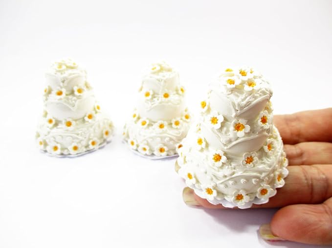 Dollhouse Wedding Cake 3 Layer Miniature Anniversary Cake 1:12 Dessert 16909