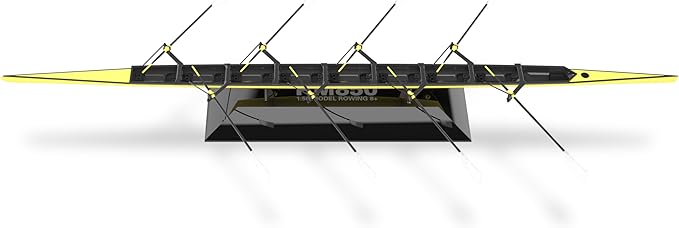 Little Yellow Boat Rowing 8+ Scale Model 1:50 - Alloy Collectible, Realistic Simulation for Home Office Decor, for Rowing Enthusiasts, Club & Regatta Souvenir