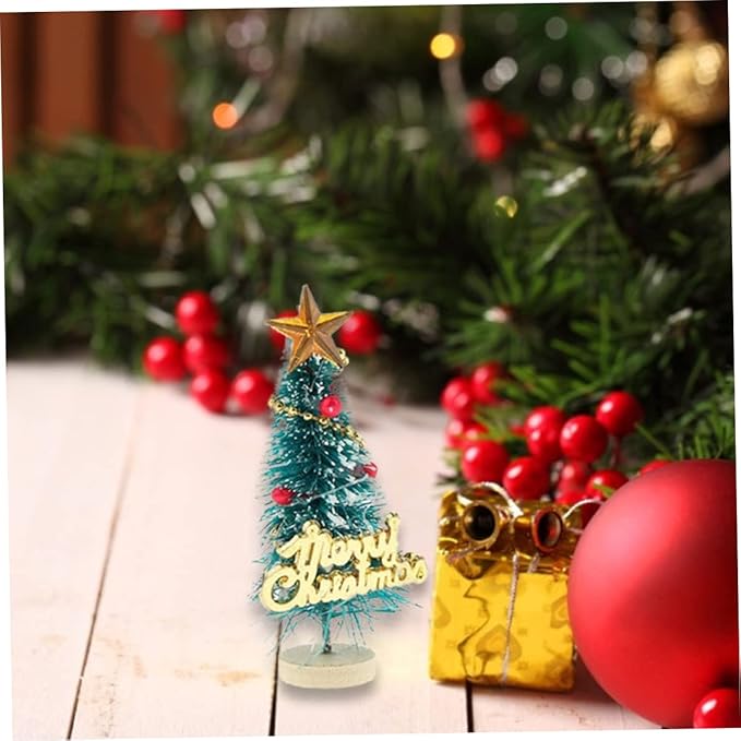 1:12 Scale Miniature Christmas Tree for Dollhouse, Small Holiday Scene Model for Party & Decoration