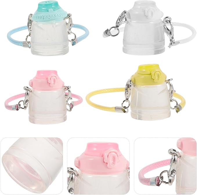 KESYOO 4Pcs Miniature Dollhouse Water Bottle Models Cute Decorative Juice Bottle Props for Dollhouse Decoration and Accessories