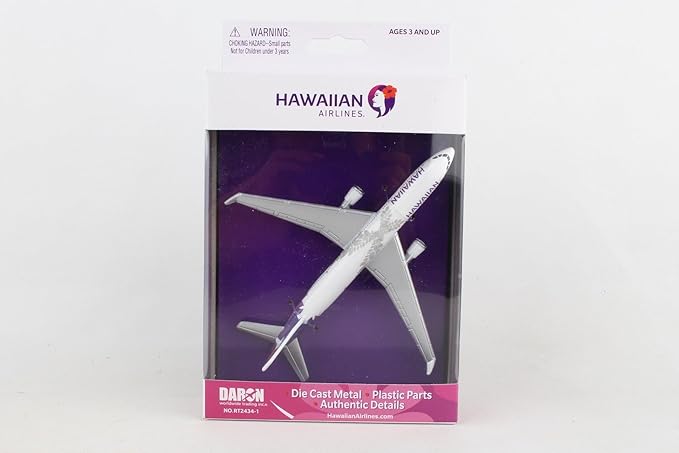 Daron Hawaiian Airlines Single Plane , White