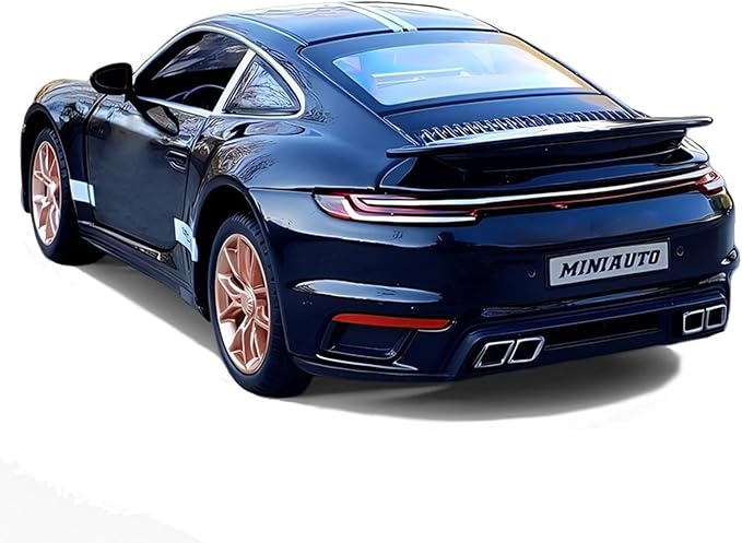 Toy Cars for Kids Ags 3+ Turbo S Alloy Diecast Model Cars,Pull Back Car Toy with Light and Sound Sports Race Car Gifts for Boys Age 3-8 Black