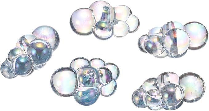 CoCud Bubble Clusters for Miniature Dollhouse Bathtub, 1:16 Scale Acrylic Blue Bubbles - (Applications: for DIY Craft, Fairy Beach Decor), 5-Piece