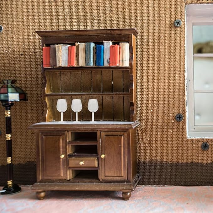 MAGICLULU 20Pcs Miniature Wine Glasses Set 1 12 Scale Dollhouse Goblet Cups Realistic Mini Cocktail Glasses for Dollhouse Accessories Photo Props and Decor
