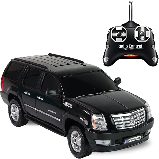 Liberty Imports R/C General Motors Escalade 1:24 Scale Toy Replica Vehicle - Officially Licensed Remote Control SUV with 2.4G Full-Function Technology, Working Lights (Black)