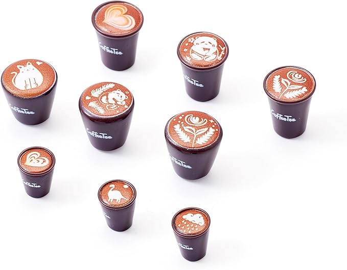 36Pcs Resin Mini Coffee Cups Miniature Food Kitchen Set Fake Drink Latte Coffee Pot Mug Lovely Tableware Ornaments for Desktop Dollhouse Decorations Crafts
